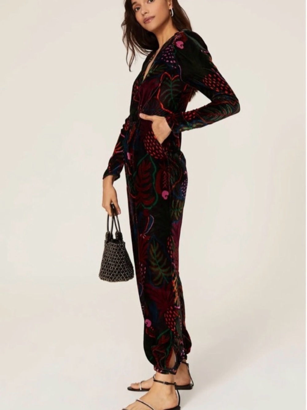 NWT Farm Rio Midnight Island Large Jumpsuit Retail $316!